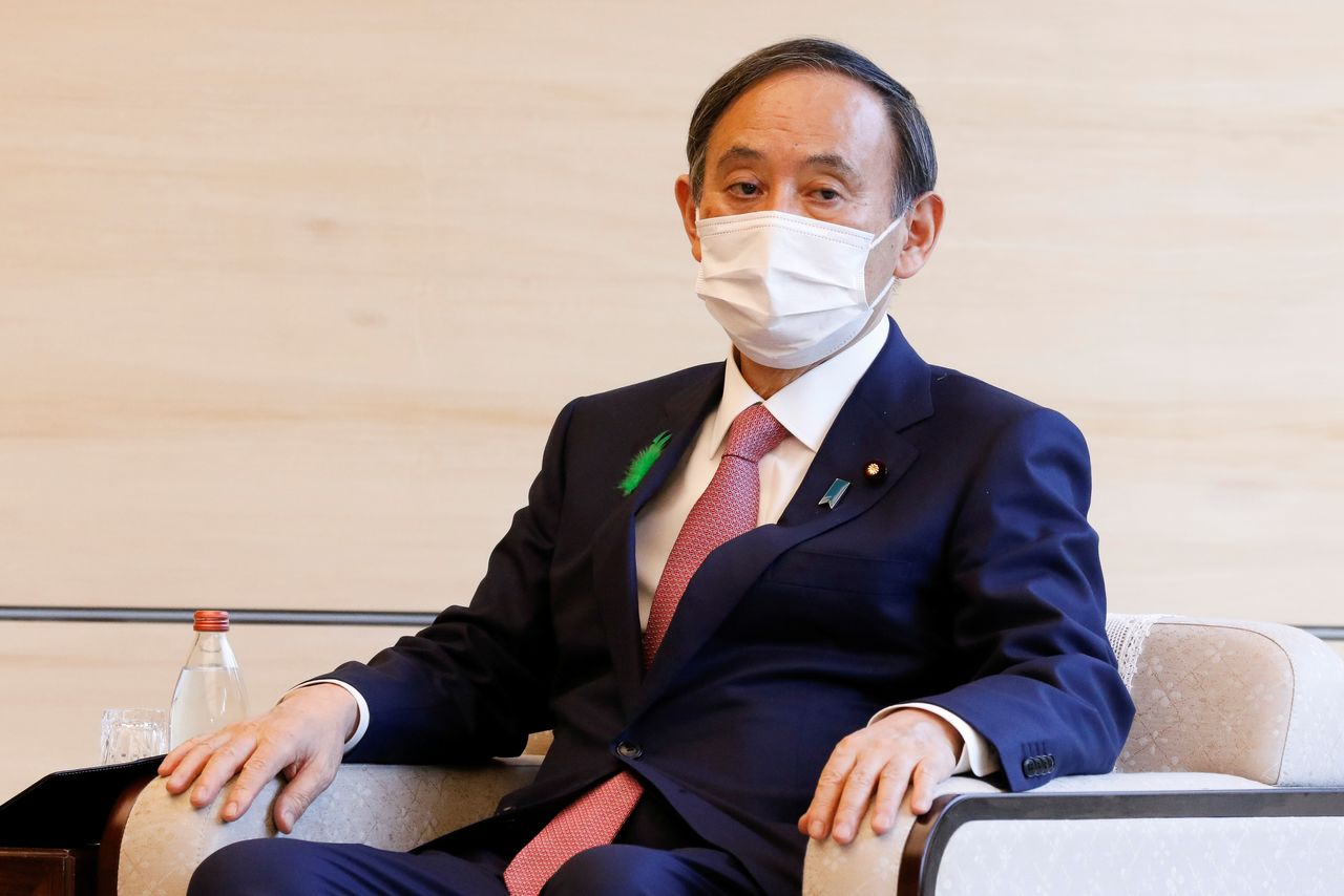 El primer ministro de Japón, Yoshihide Suga, en la residencia oficial, Tokio, Japón, 19 abril 2021.
Rodrigo Reyes Marín/
