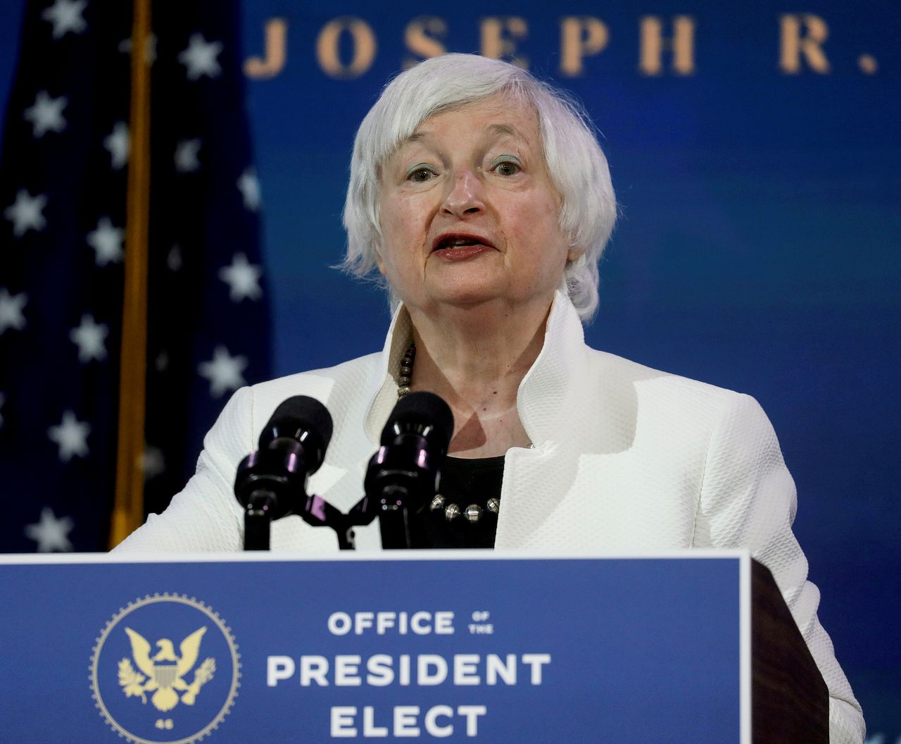 FOTO DE ARCHIVO: La secretaria del Tesoro de Estados Unidos, Janet Yellen, en Wilmington, Delaware, Estados Unidos, 1 de diciembre de 2020.REUTERS/Leah Millis/File Photo