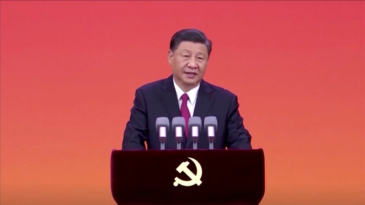FOTO DE ARCHIVO: El presidente chino Xi Jinping en una foto tomada de un video publicado el 29 de junio del 2021. CCTV via Reuters TV