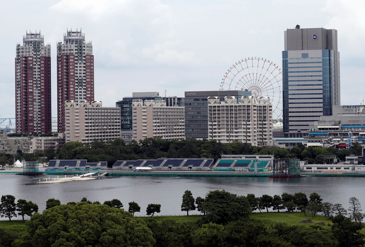 Foto de archivo ilustrativa del Odaiba Marine Park, sede del evento de triatlón de los Juegos Olímpicos de Tokio. 
Jun 22, 2021.  REUTERS/Issei Kato