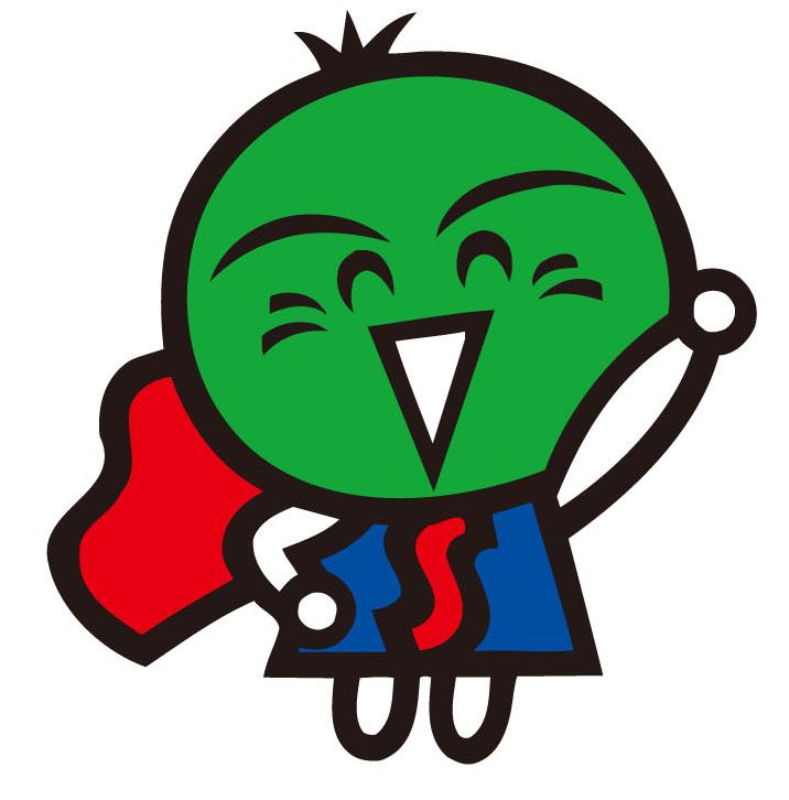 La mascotte officielle de Tokushima, Sudachi-kun, représente l’agrume sudachi qui est une spécialité de la préfecture. (© Préfecture de Tokushima)