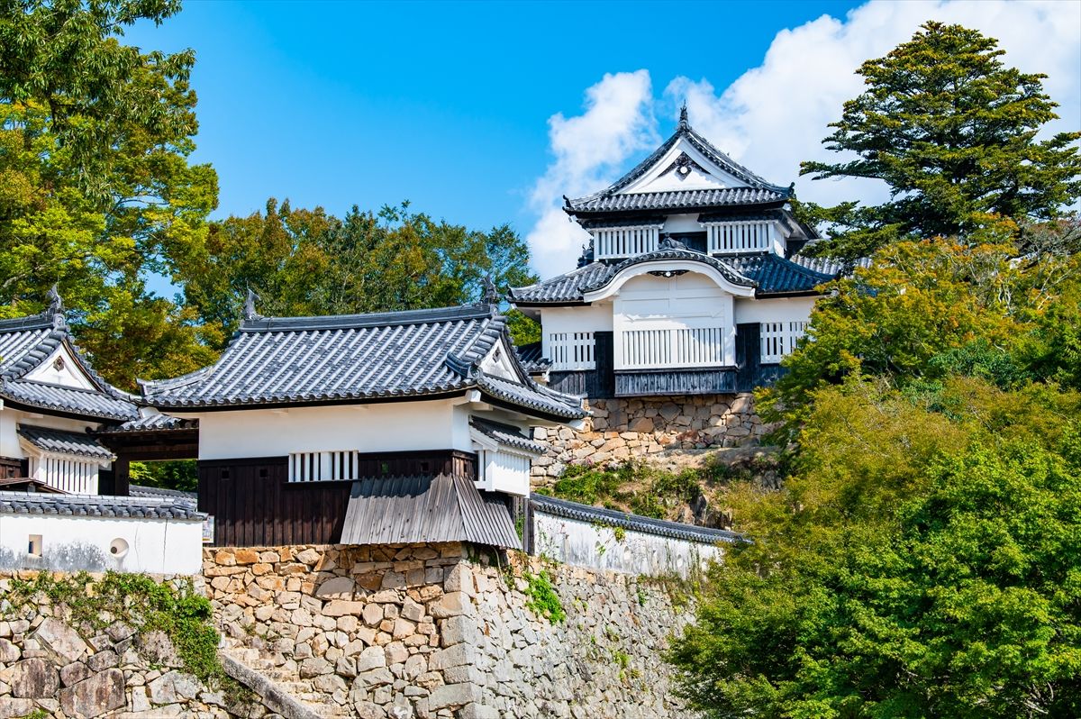 Le donjon du château de Bitchû Matsuyama (Pixta)