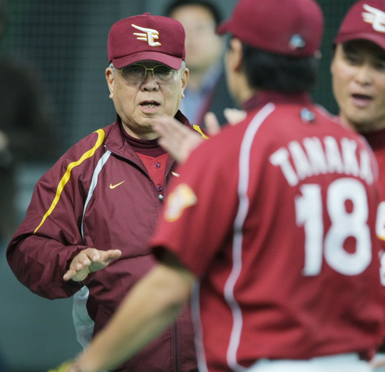 Katsuya Nomura, entraîneur des Tohoku Rakuten Golden Eagles, en 2009 (Jiji press).