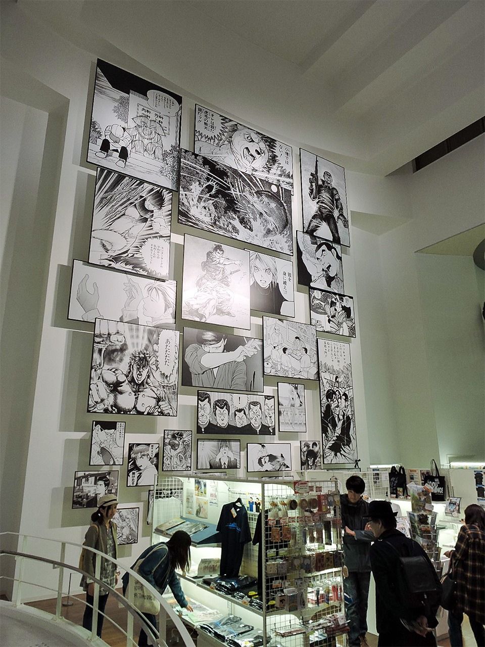 Le « mur de manga » du musée (photo prise en mai 2019)