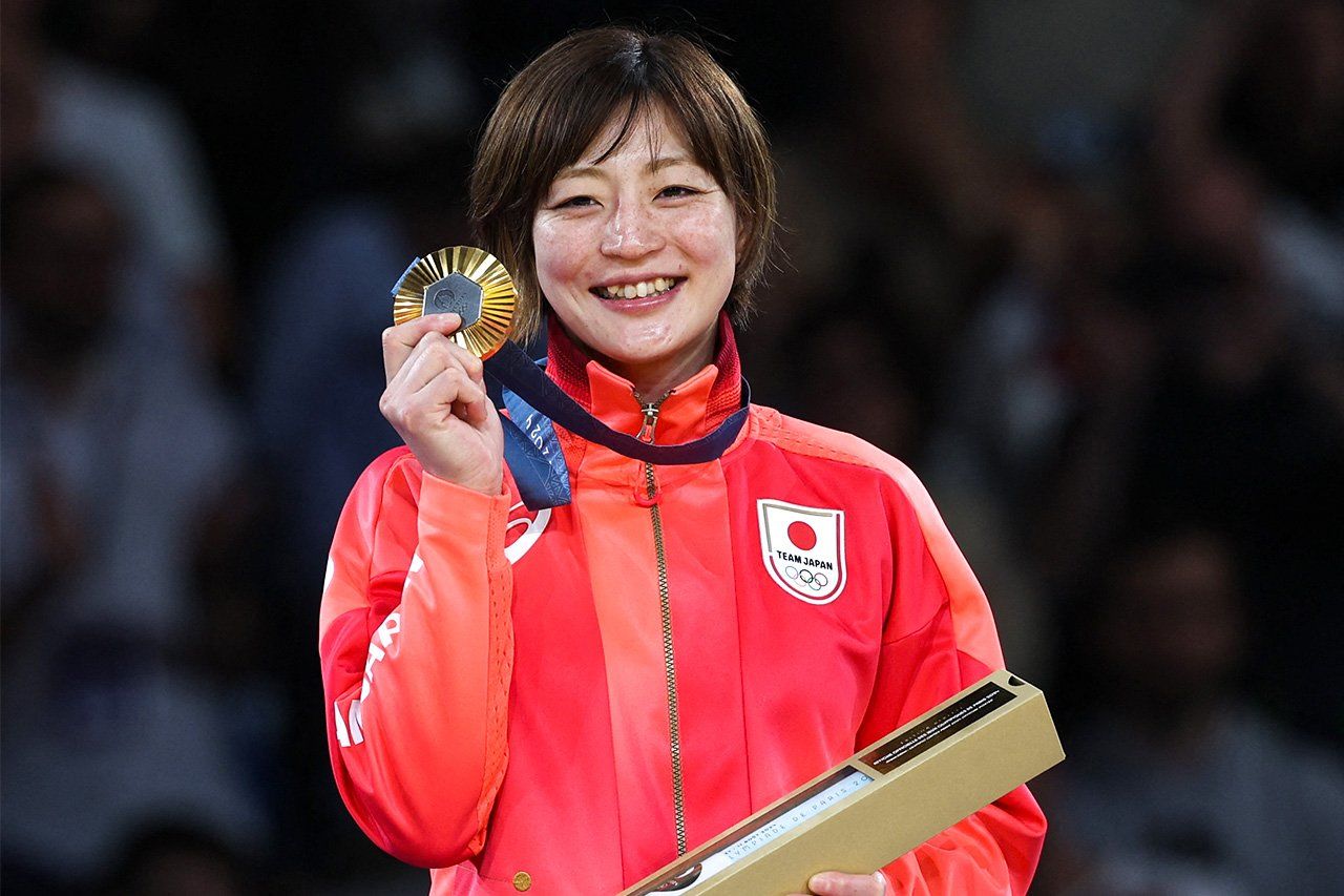 Pour sa première participation olympique, à 31 ans, Tsunoda Natsumi a défait son adversaire mongole Bavuudorj Baasankhu. Du point de vue symbolique, il s’agit de la 500e médaille obtenue lors des Jeux olympiques d’été par le Japon depuis sa première participation aux Jeux d’Anvers en 1920. (Reuters)