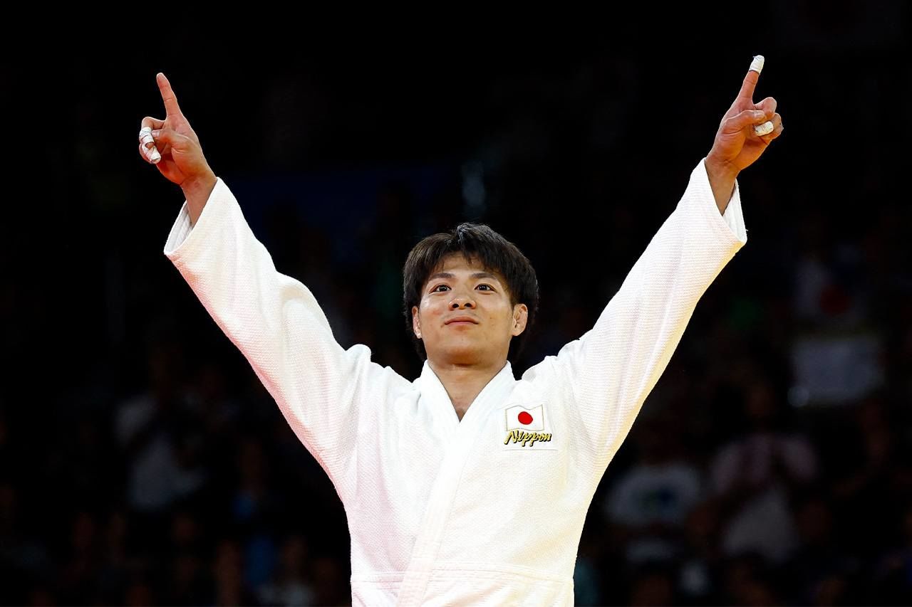 Déjà médaillé d'or des JO précédents, Abe Hifumi a réitéré cet exploit face au Brésilien Willian Lima. (Reuters)