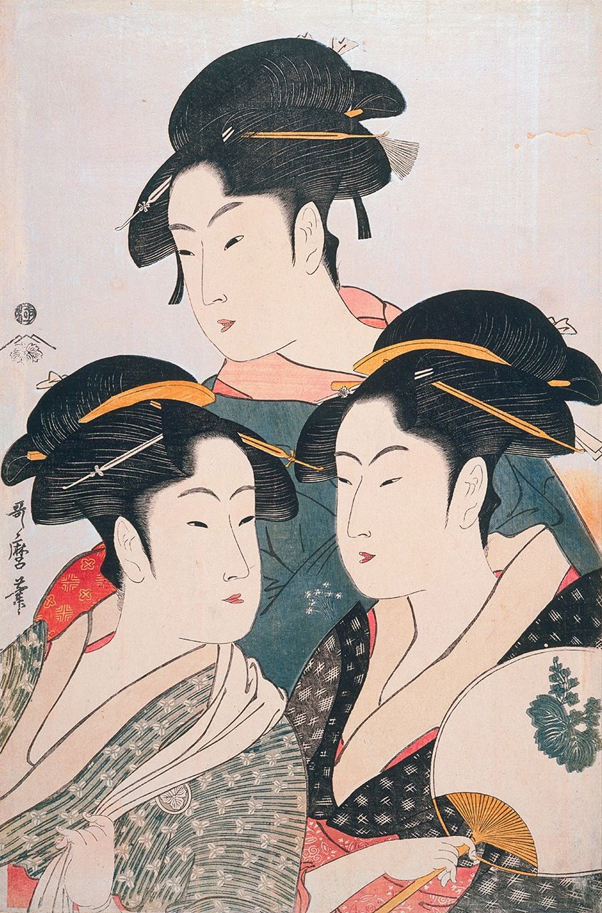 « Trois Grâces de notre temps » (Tôji san bijin, vers 1792-1793). (Avec l’aimable autorisation de la New York Public Library)
