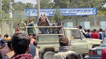 Les talibans entrent dans Kaboul, le 16 août.