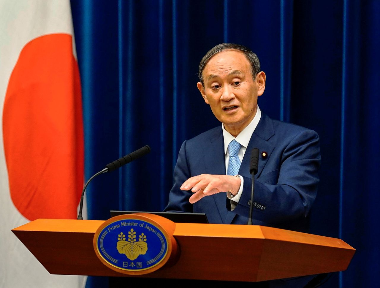 Le Premier ministre japonais, Yoshihide Suga, a déclaré mercredi aux journalistes qu