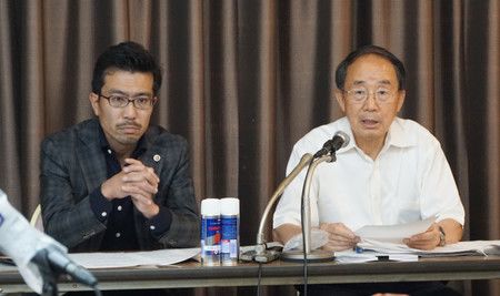 L'avocat Yamaguchi Hiroshi (droite) le 12 juillet