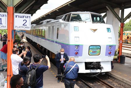 Le train arrivé en gare de Chachoengsao le 6 septembre.