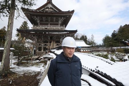 Le temple Sôji-ji, endommagé après le séisme de Noto