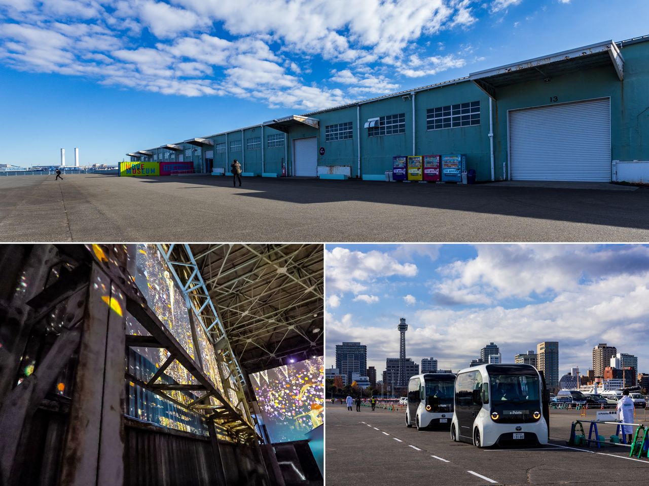 L'exposition s'inscrit dans le cadre du projet de réaménagement du quai de Yamashita et utilise comme siège une structure portuaire de l'ère Shôwa (1926-1989). Pour faciliter l'accès, un service de transport avec le véhicule autonome Toyota e-Palette est mis en place dans le vaste complexe portuaire.