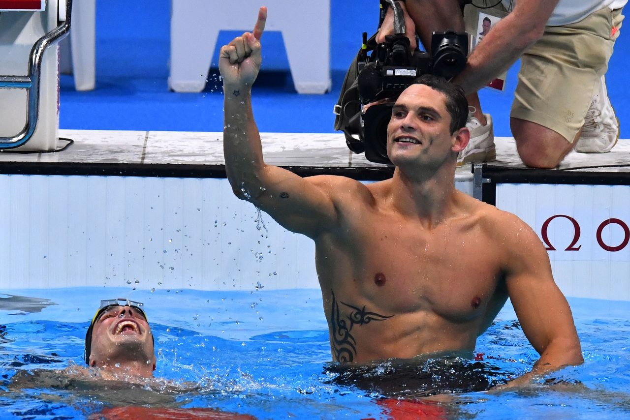 Florent Manaudou Remporte La Medaille D Argent Sur 50m Caleb Dressel Sacre Nippon Infos Sur Le Japon