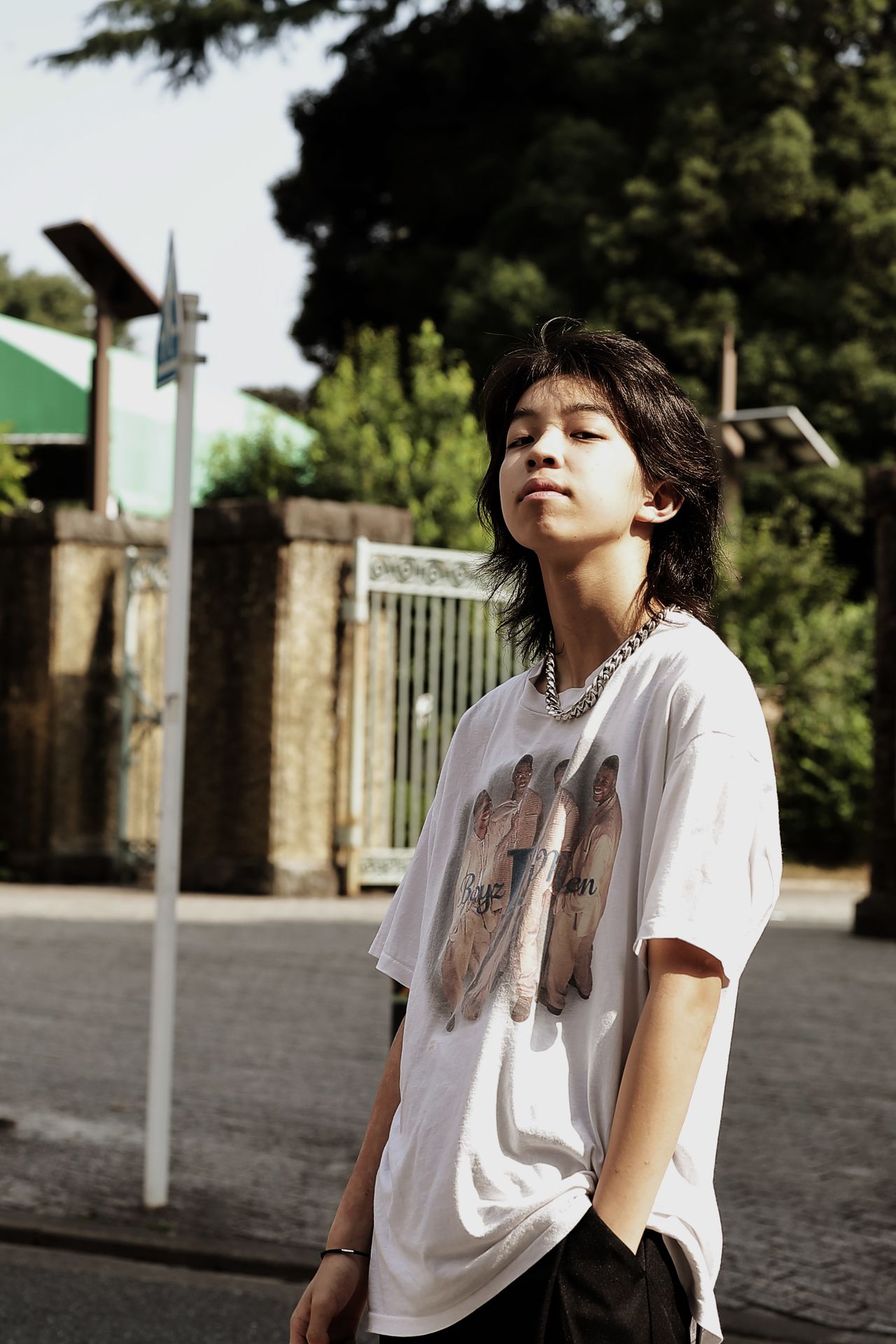 YOSHI, 16 ans, près d’un an après le tournage de Tarô no baka. Il a bien grandi…