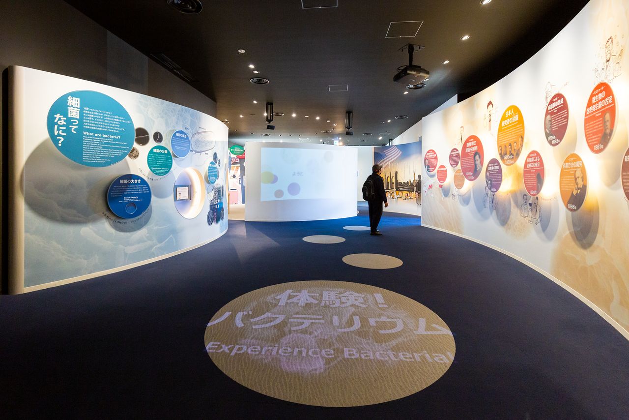 在「體驗！細菌」展廳，訪客可以瞭解細菌的基礎知識和傳染病研究的歷史