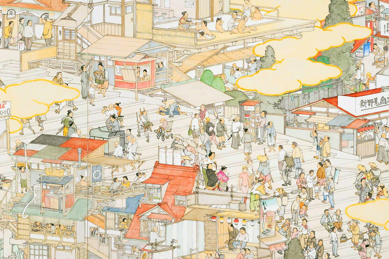 階梯遊樂圖(局部)