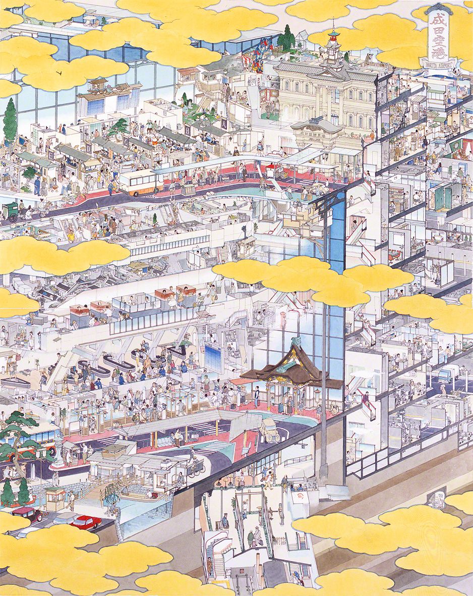 成田國際機場第一航廈南翼4樓 選自壁畫原圖