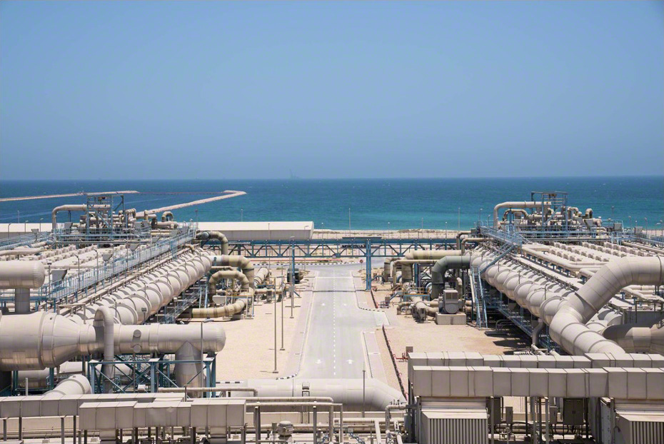 位於沙烏地阿拉伯西海岸的海水淡化工廠（Photo courtesy of the Saline Water Conversion Corporation of the Kingdom of Saudi Arabia）
