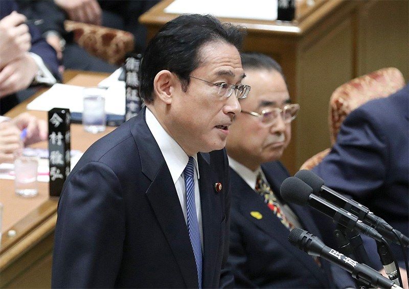 自民黨政調會長岸田文雄在眾議院預算委員會上提問,2018年11月1日,國會內(時事)