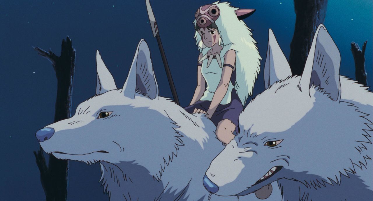 由狼群扶養長大的少女小桑© 1997 Hayao Miyazaki/Studio Ghibli, ND