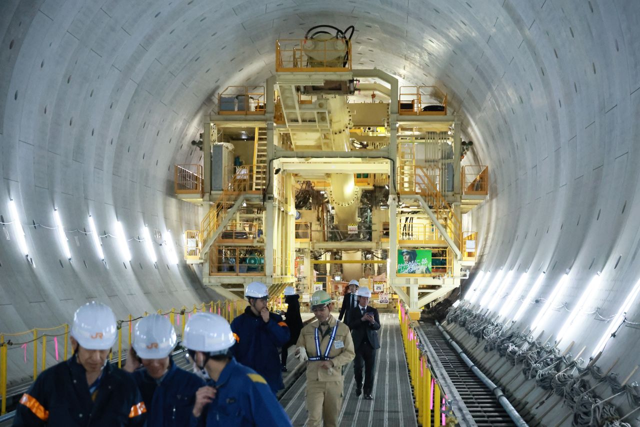 於神奈川縣內進行中的磁浮中央新幹線隧道工程,2024年1月15日(時事)