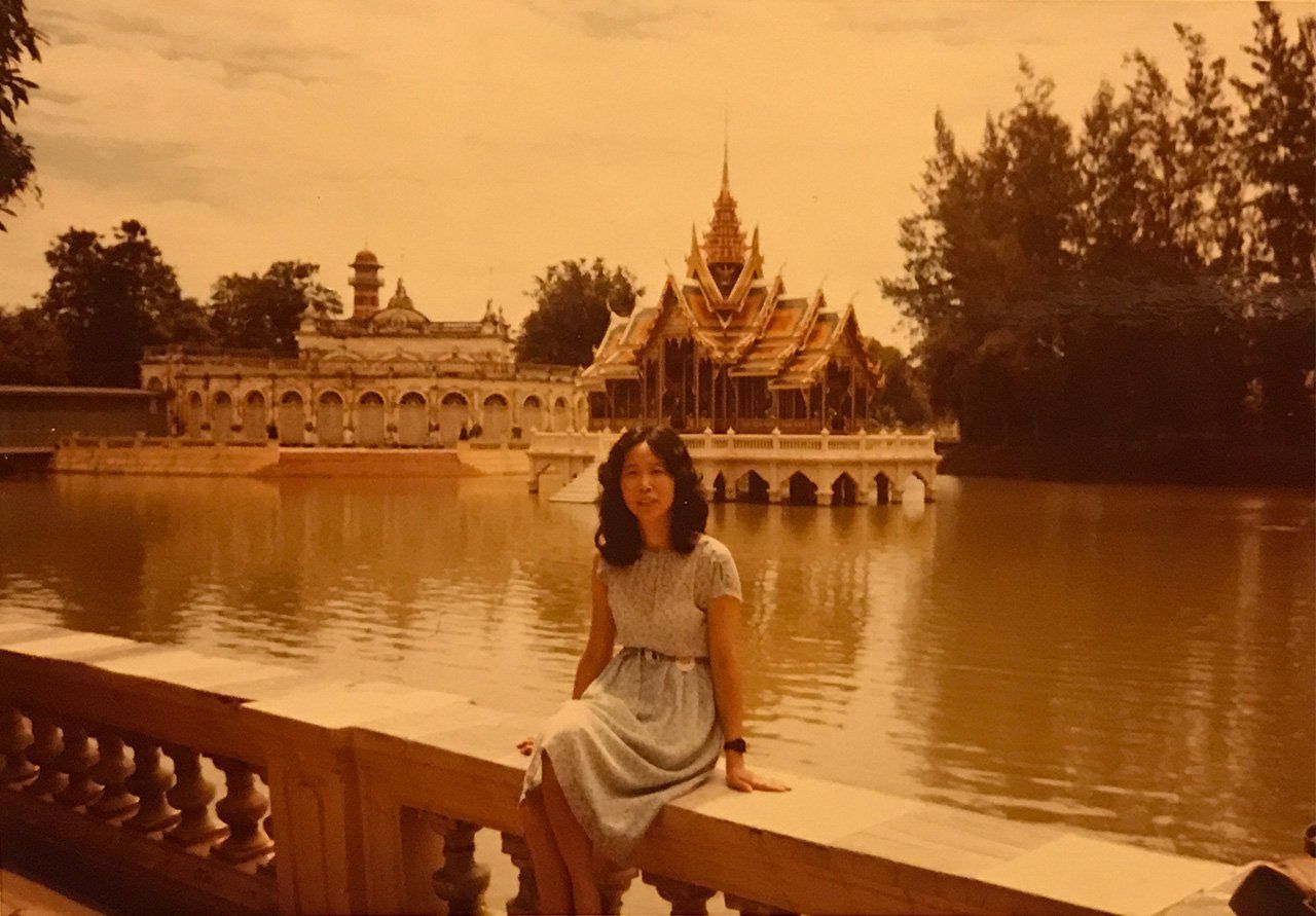 80年代日本經濟相當好，雪美也喜歡在休假期間去旅遊，圖為去泰國旅遊的照片。