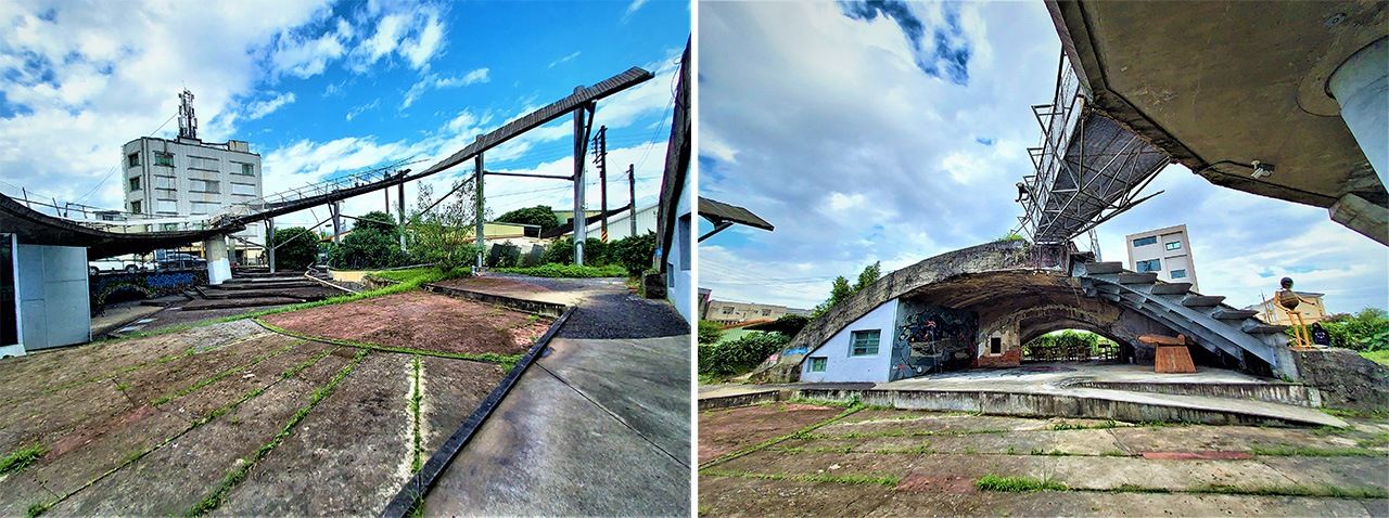 員山機堡的飛機掩體遺跡