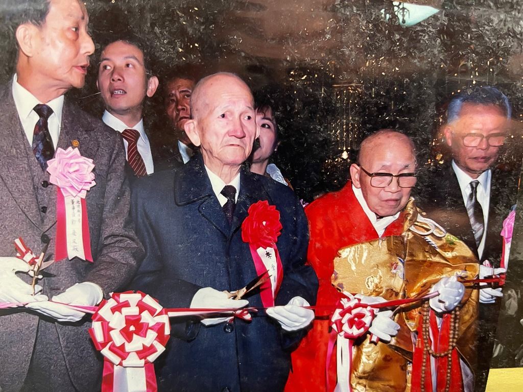 1991年，91歲的李金龍來箱根福壽院參拜媽祖，一度引起日中台三方高度關注。（福寿院提供）