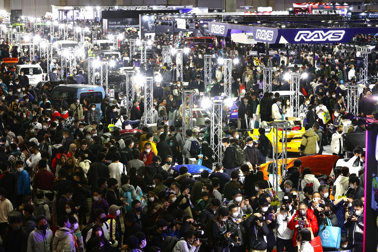 即使未能達到疫情前超過30萬人的規模，但2023東京改裝車展仍吸引了18萬名參觀者（由東京改裝車展辦公室提供）