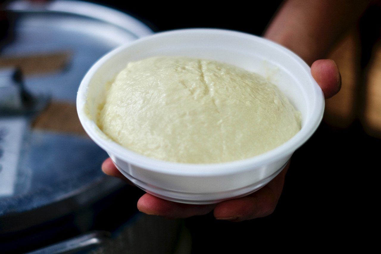 剛剛做好的朧豆腐(協助:豆富司MISHIMAYA,攝影:工藤詩織)