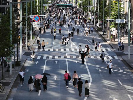 銀座的步行者天國=2日、東京都中央區