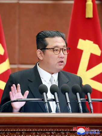2021年12月27~31日於平壤出席北韓朝鮮勞動黨中央委員會總會的金正恩總書記(朝鮮通信・時事)