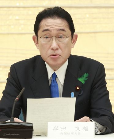 日本首相岸田文雄=12日、首相官邸