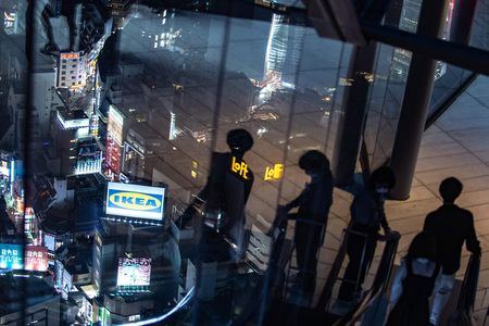 從展望空間「澀谷SKY」看到的夜景＝東京都澀谷區（AFP時事）