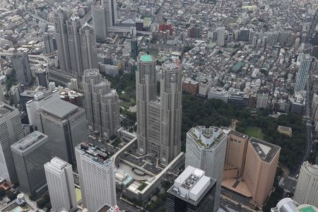 東京都廳(中央)=東京都内