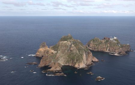 島根縣・竹島(韓國名・獨島)=2021年9月(EPA時事)
