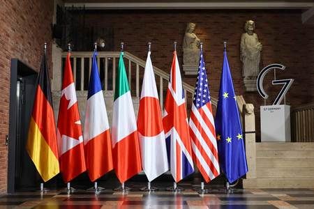 七大工業國（G7）與歐盟（EU）的旗幟（AFP時事）