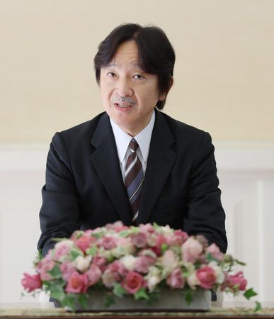 秋筱宮親王在58歲生日前夕召開記者會=27日、東京都港區赤坂東邸(代表攝影)