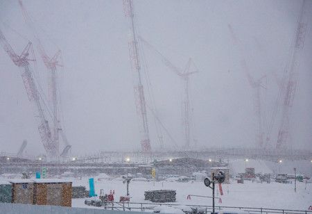 Rapidus半導體工廠建設工地向外界開放＝22日下午、北海道千歳市