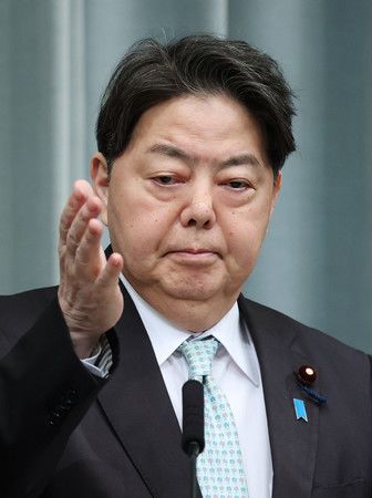 日本內閣官房長官林芳正召開記者會=9日上午、首相官邸
