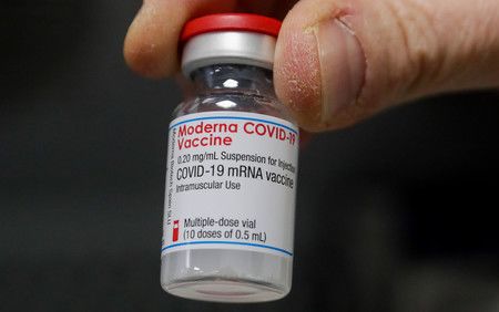 美國生醫藥品企業莫德納製的新型新型冠狀病毒疫苗（EPA時事）