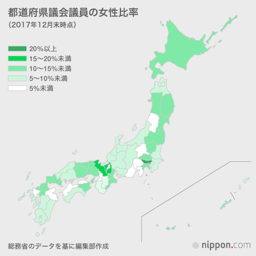 都道府県議会の女性比率はわずか10 政治は男の仕事 Nippon Com