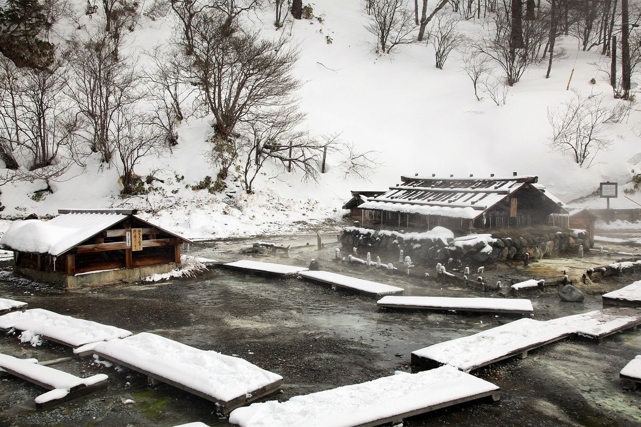奥日光湯元温泉の源泉　写真：栃木県観光物産協会