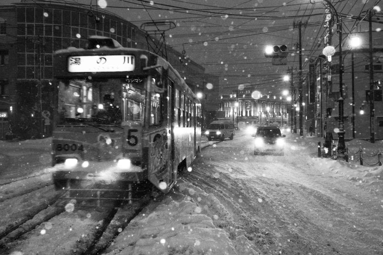 大雪の市電