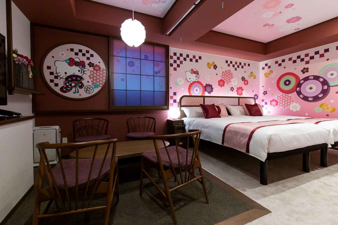 和風のハローキティルームで夢心地に キティラー垂ぜんの客室が 浅草東武ホテルに誕生 Nippon Com