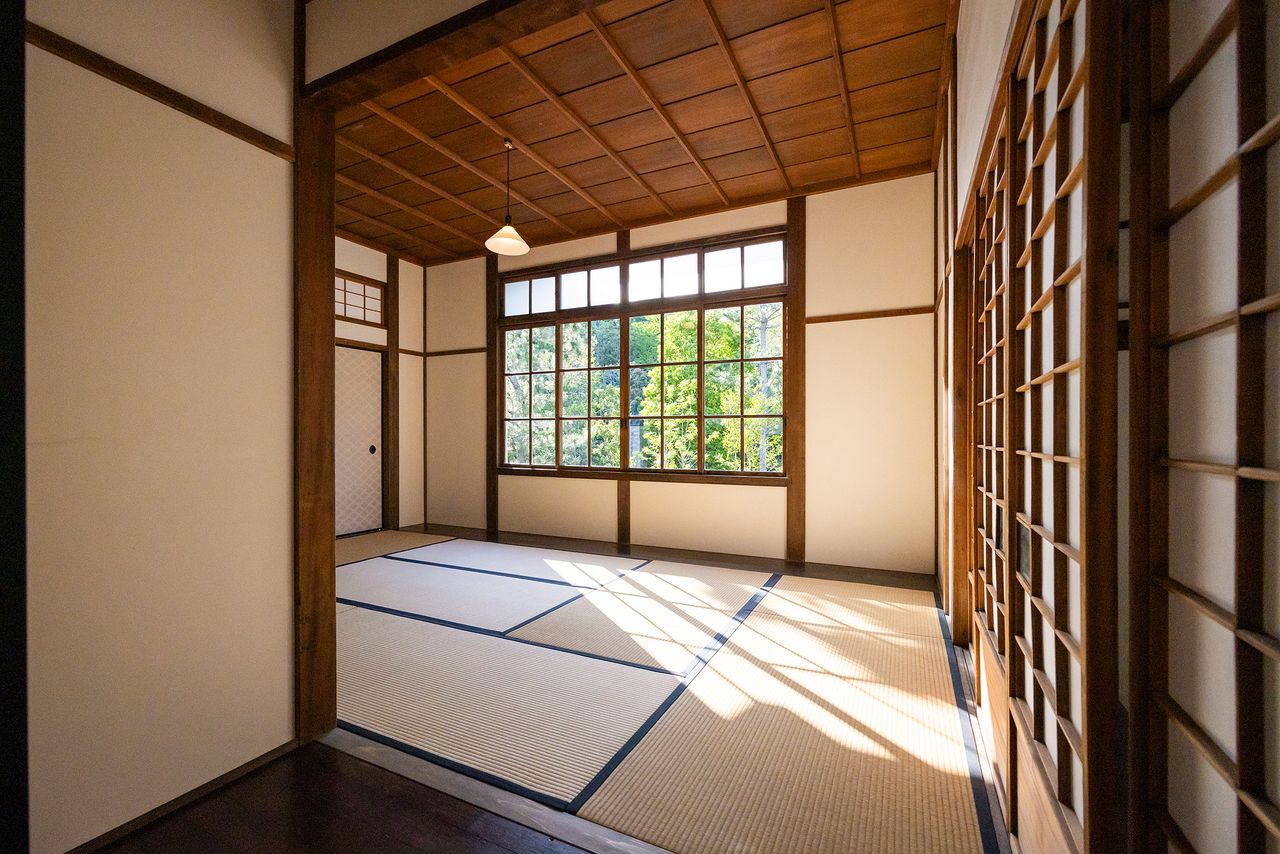 杉本も暮らしたであろう玄関横に残る書生部屋