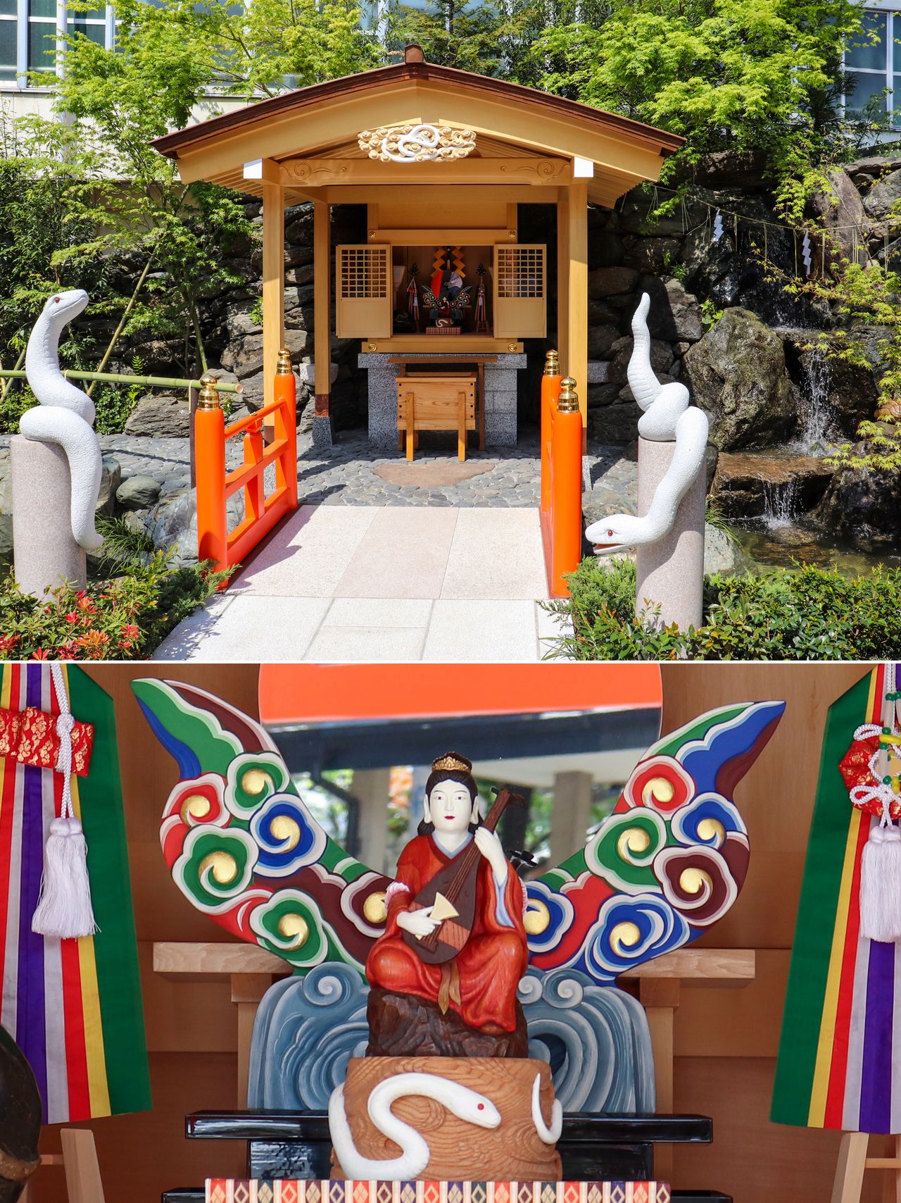 拝殿を詣でたら境内奥の白蛇辯財天社へ 蛇窪神社提供