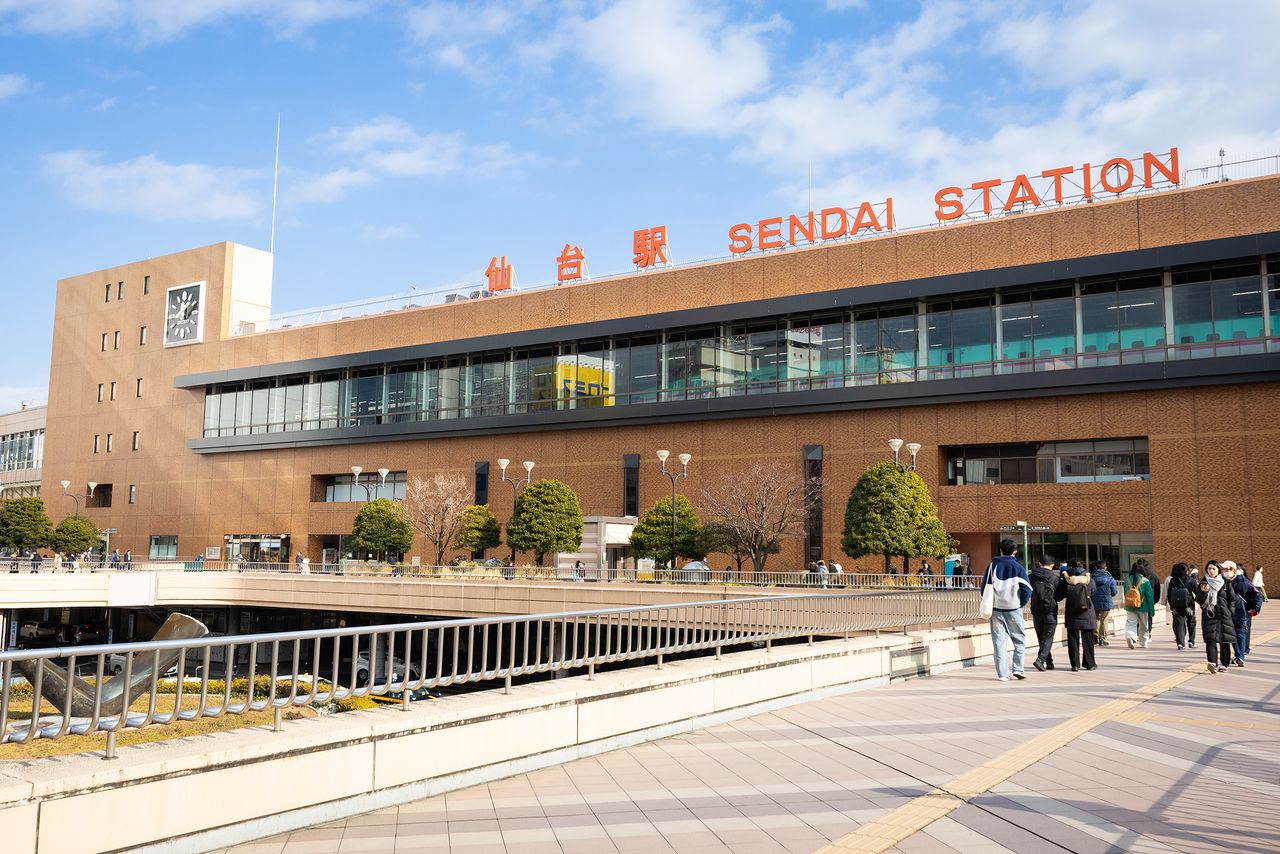 東北新幹線で東京駅から最短1時間半程度のJR仙台駅(撮影:ニッポンドットコム編集部)