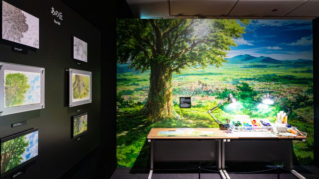 ラストシーンの壮大な風景の原画